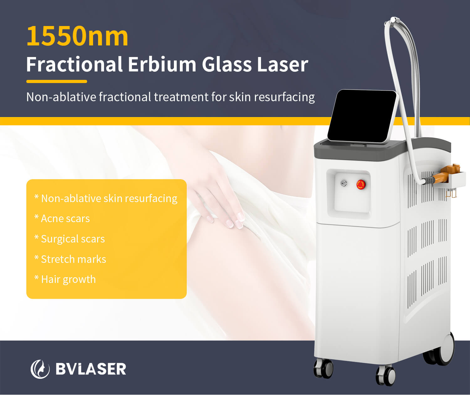 1550 nm erbium glass laser machine